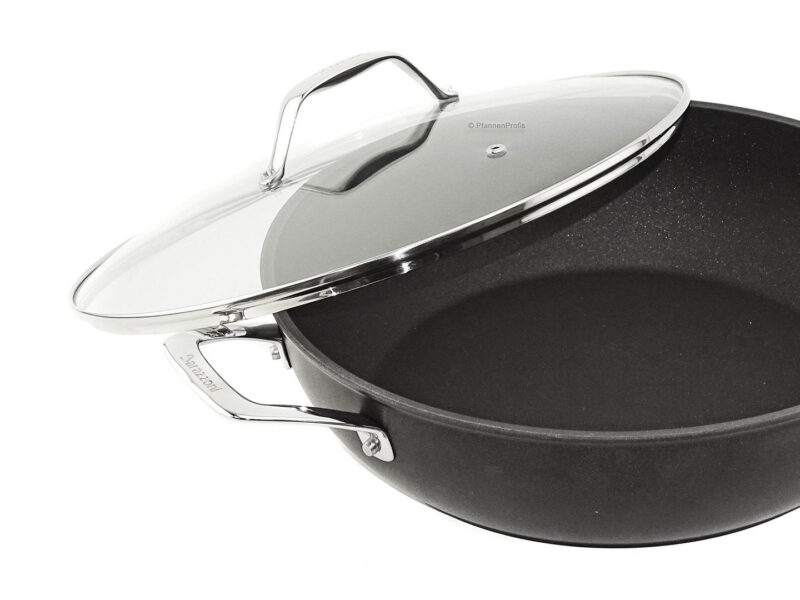 Vavente 28cm Non-Stick Black Titan Pro Braiser Pot with Glass Lid - Image 2