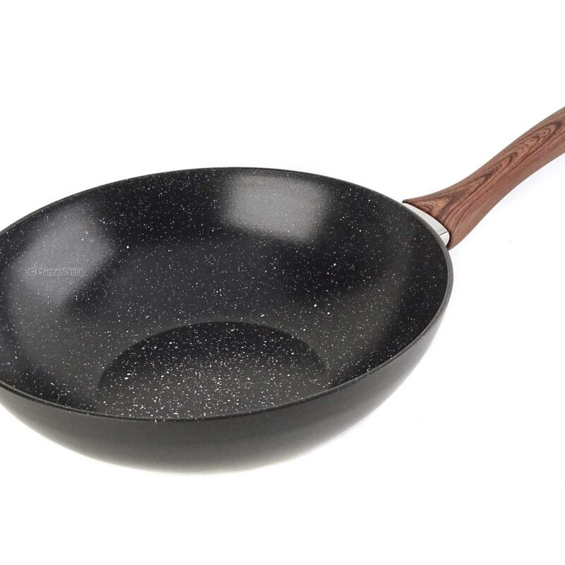 Vavente 28cm Classy Wood Ceramic-Coated Wok Pan – Non-Stick & Ergonomic Handle