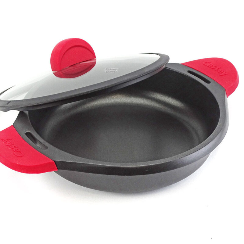 Vavente 24cm Classic Aluminum Cast Braiser Pan with Silicone Handles – Induction Compatible