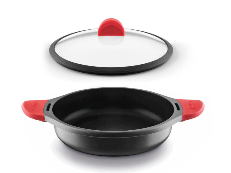 Vavente 24cm Classic Aluminum Cast Braiser Pan with Silicone Handles – Induction Compatible - Image 2