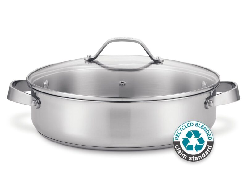 Vavente 28cm Recycled Stainless Steel Casserole CICLA – Servierpfanne with Glass Lid - Image 3