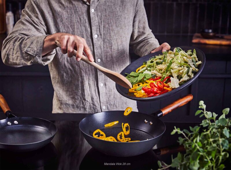 Vavente 24cm Mandala Wok – Iron with Ceramic Coating, No Seasoning Required - Image 2