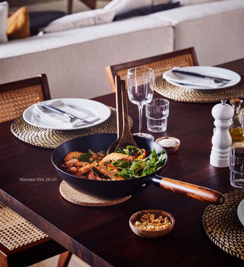 Vavente 24cm Mandala Wok – Iron with Ceramic Coating, No Seasoning Required - Image 3