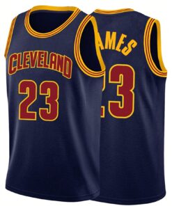 Men's Embroidered Basketball Jersey 23 Blue Casual Sleeveless Vest V-Neck T-Shirt Party Sports Top