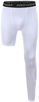 One Leg Compression Tights Long Pants Basketball Sports Base Layer Underwear Active Tight - Image 2