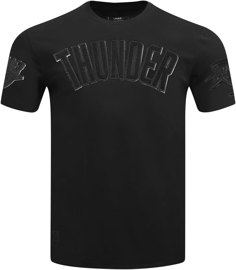 Mens NBA Classic Triple Black Cotton Short Sleeve Tee - Image 32