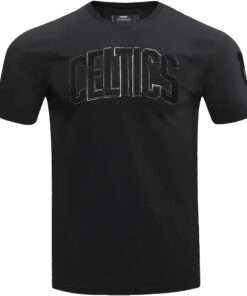 Mens NBA Classic Triple Black Cotton Short Sleeve Tee