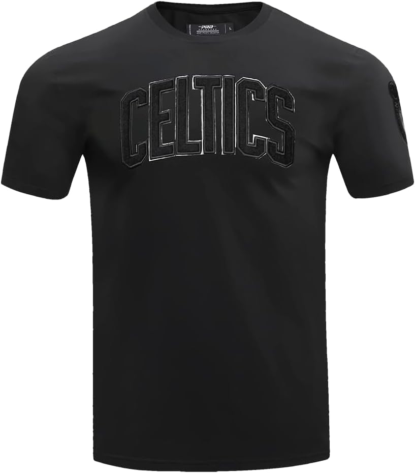 Mens NBA Classic Triple Black Cotton Short Sleeve Tee