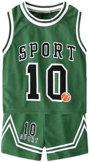 Toddler Baby Boys Basketball Jersey Outfit Toddler Kids Sports Shorts Set Summer Clothes - Image 9