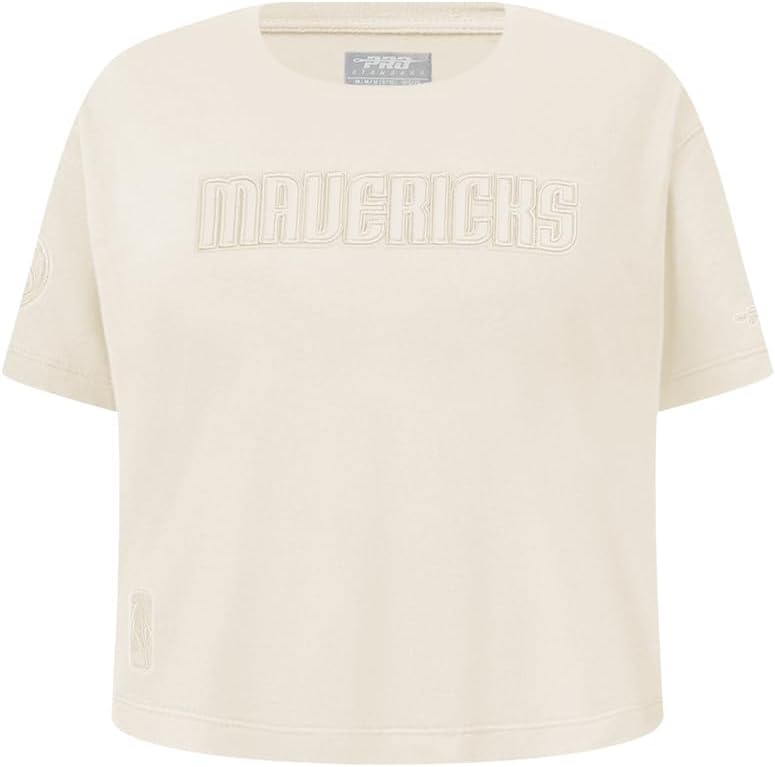 Pro Standard Big Girls NBA Neutral Cotton Short Sleeve Boxy Tee - Image 37