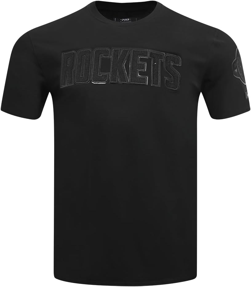 Mens NBA Classic Triple Black Cotton Short Sleeve Tee - Image 23