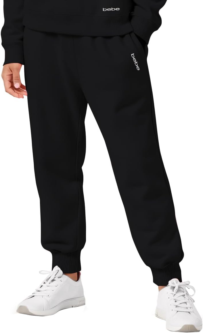 bebe Girls Sweatpants with Pockets, French Terry Joggers Loungewear, Sweat Pants for Girls - Image 7