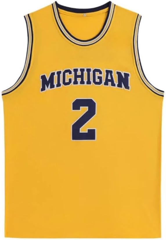 Men's State College #2 Retro Vintage Throwback Basketball Jersey Embroidered Yellow
