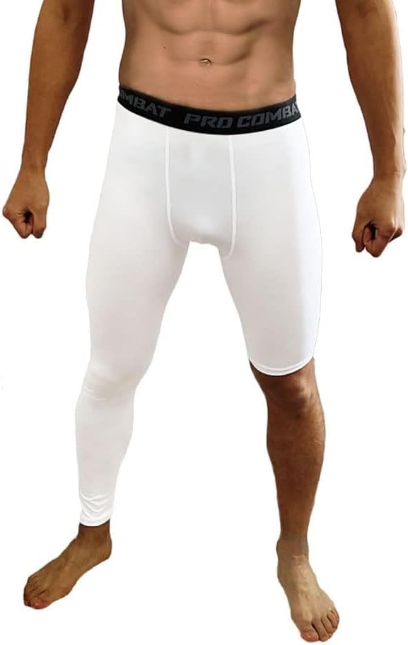 One Leg Compression Tights Long Pants Basketball Sports Base Layer Underwear Active Tight - Image 6