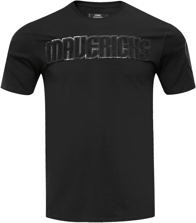 Mens NBA Classic Triple Black Cotton Short Sleeve Tee - Image 16