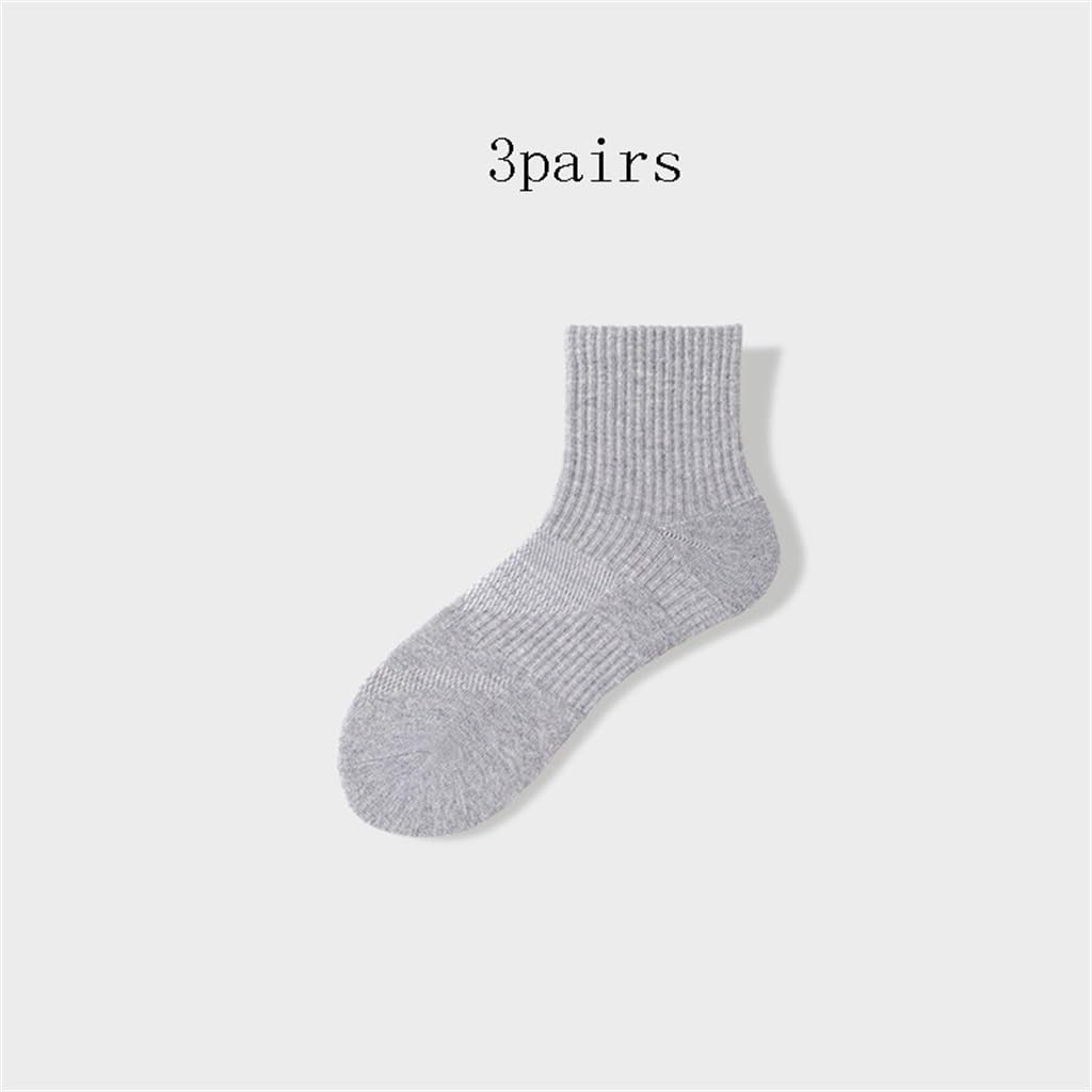 HBJWOV Mid Length Socks, Men's Towel Soles, Sports Socks, Casual Basketball Socks - Image 2