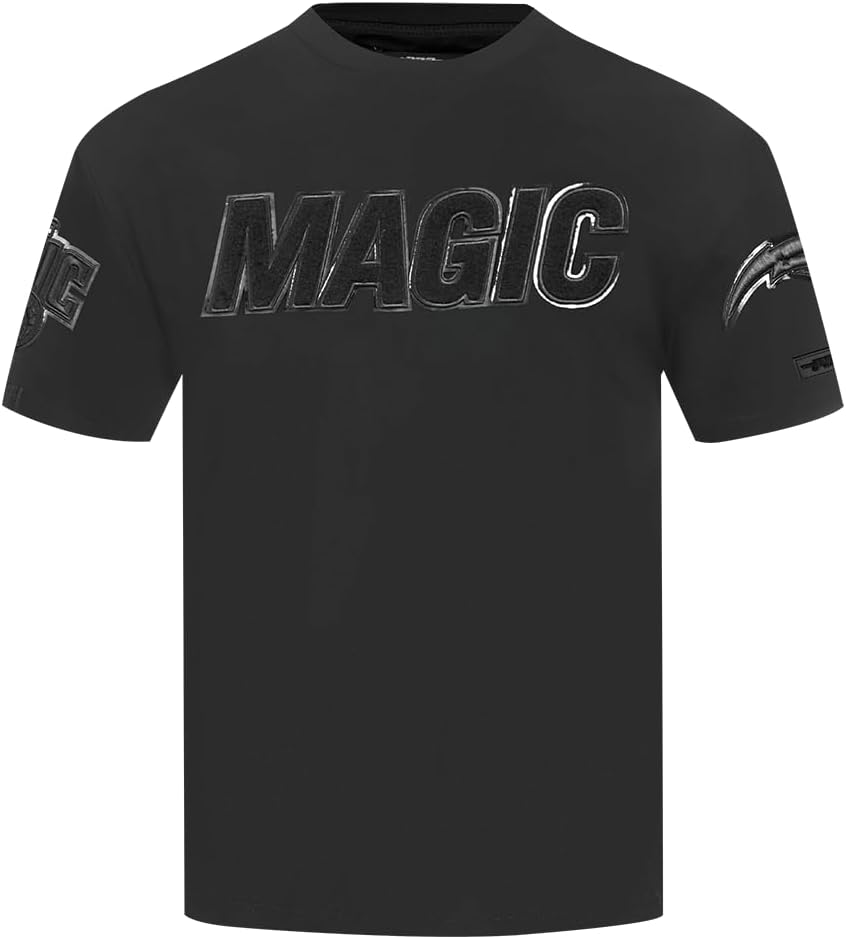 Mens NBA Classic Triple Black Cotton Short Sleeve Tee - Image 33