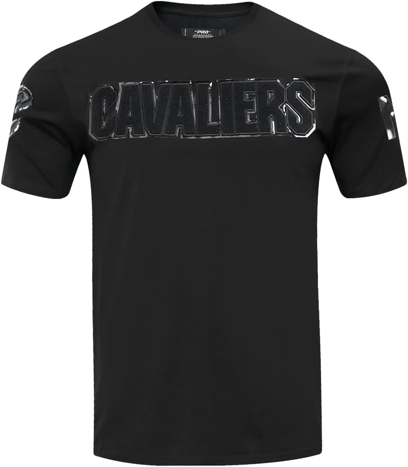 Mens NBA Classic Triple Black Cotton Short Sleeve Tee - Image 15