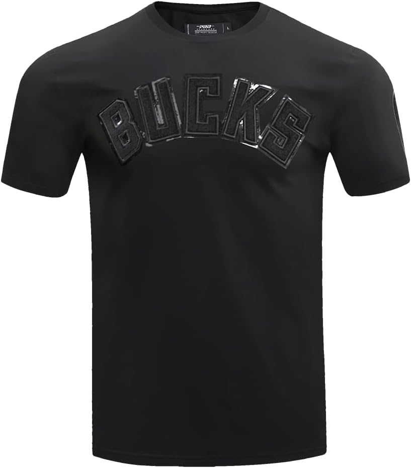 Mens NBA Classic Triple Black Cotton Short Sleeve Tee - Image 28