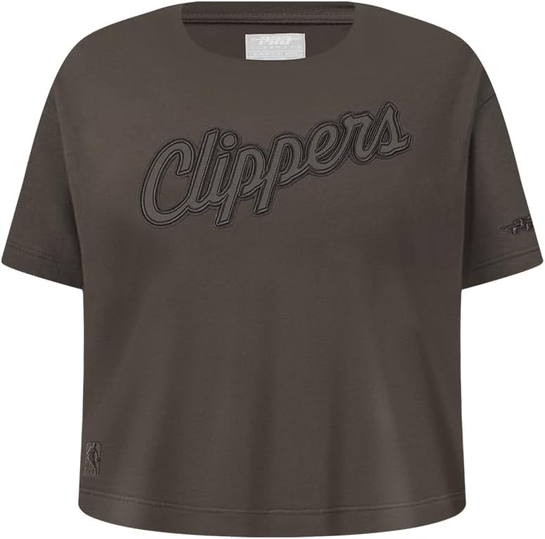 Pro Standard Big Girls NBA Neutral Cotton Short Sleeve Boxy Tee - Image 74