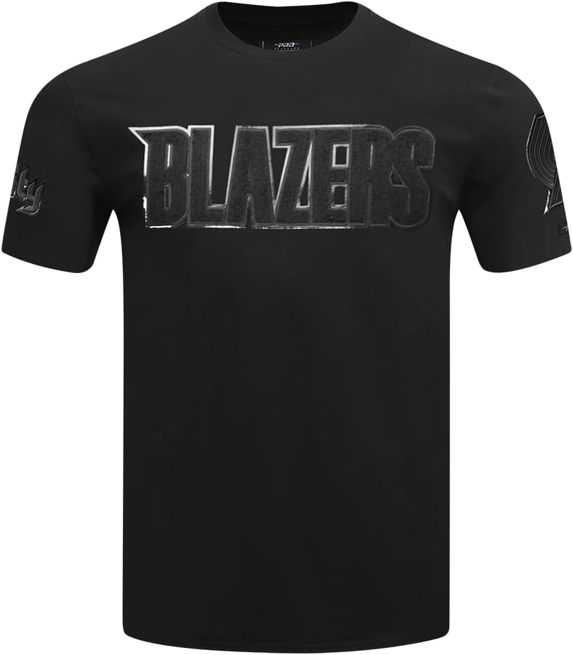 Mens NBA Classic Triple Black Cotton Short Sleeve Tee - Image 36