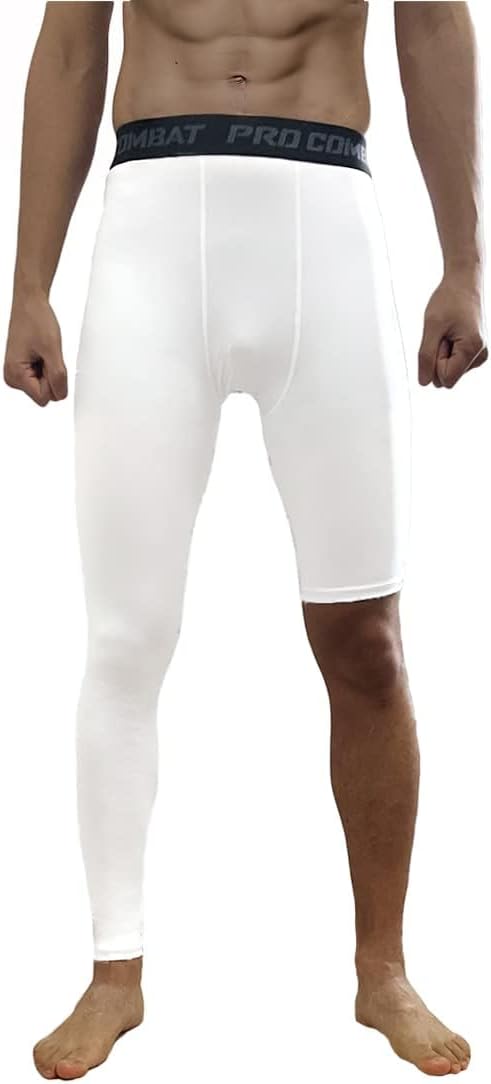One Leg Compression Tights Long Pants Basketball Sports Base Layer Underwear Active Tight - Image 4