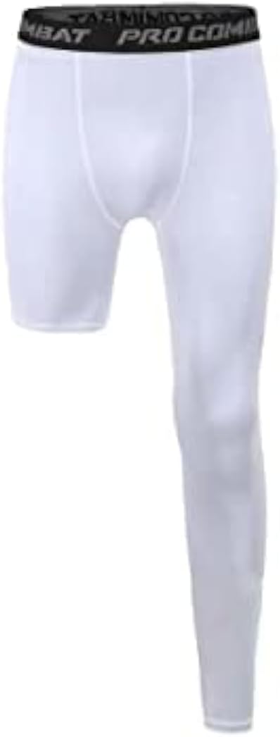One Leg Compression Tights Long Pants Basketball Sports Base Layer Underwear Active Tight