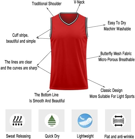 Blank Men's Basketball Jersey Cuff Stripes Team Athletic Scrimmage Uniform Mesh Sport Shirt S-3XL - Image 2