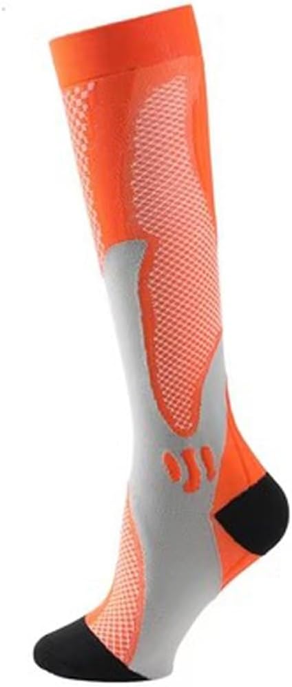 Sports calf Compression Socks Running Women's men's Basketball Skipping Socks long tube Breathable(Black,S/M)