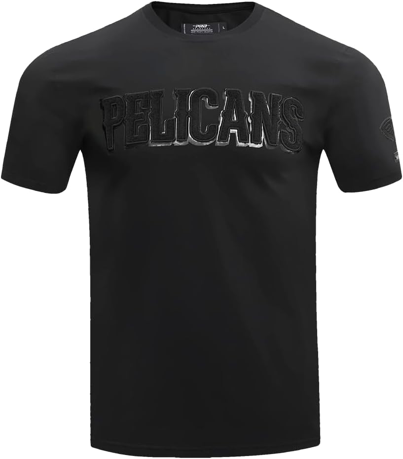 Mens NBA Classic Triple Black Cotton Short Sleeve Tee - Image 30