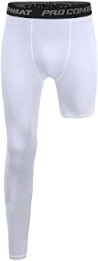One Leg Compression Tights Long Pants Basketball Sports Base Layer Underwear Active Tight - Image 9