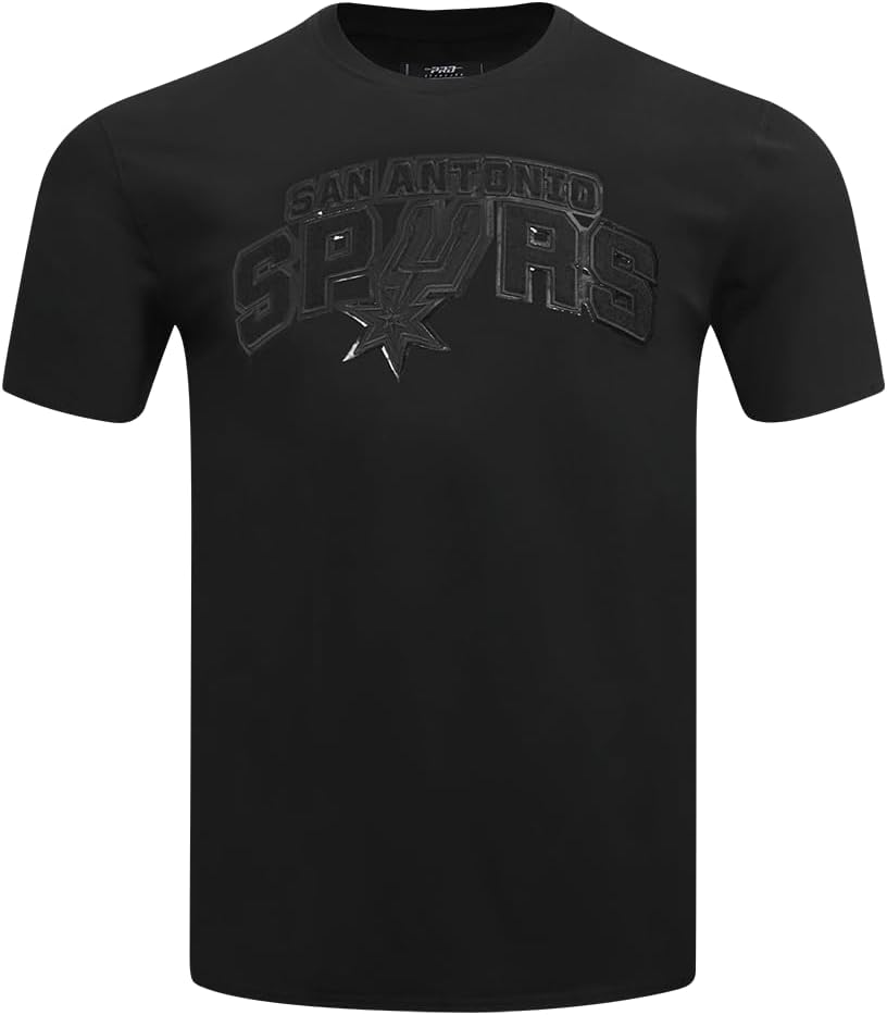 Mens NBA Classic Triple Black Cotton Short Sleeve Tee - Image 38