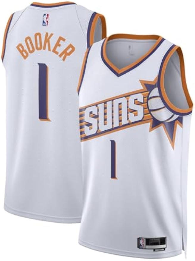 Devin Booker Phoenix Suns NBA Kids Youth 8-20 Association Edition White Swingman Jersey - Image 5