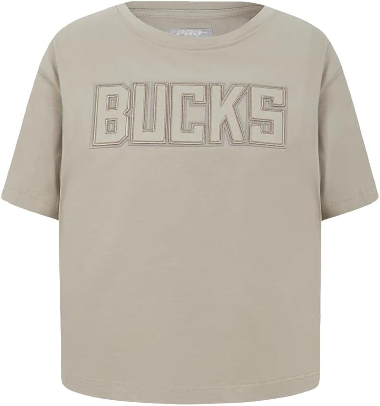 Pro Standard Big Girls NBA Neutral Cotton Short Sleeve Boxy Tee - Image 92