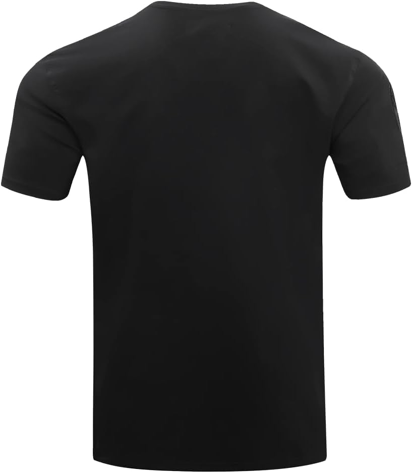 Mens NBA Classic Triple Black Cotton Short Sleeve Tee - Image 4
