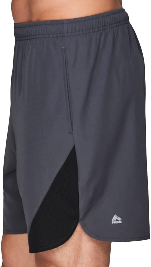 RBX Active Men's 9-Inch Inseam Stretch Woven Athletic Basketball Gym Shorts with Pockets - Image 6