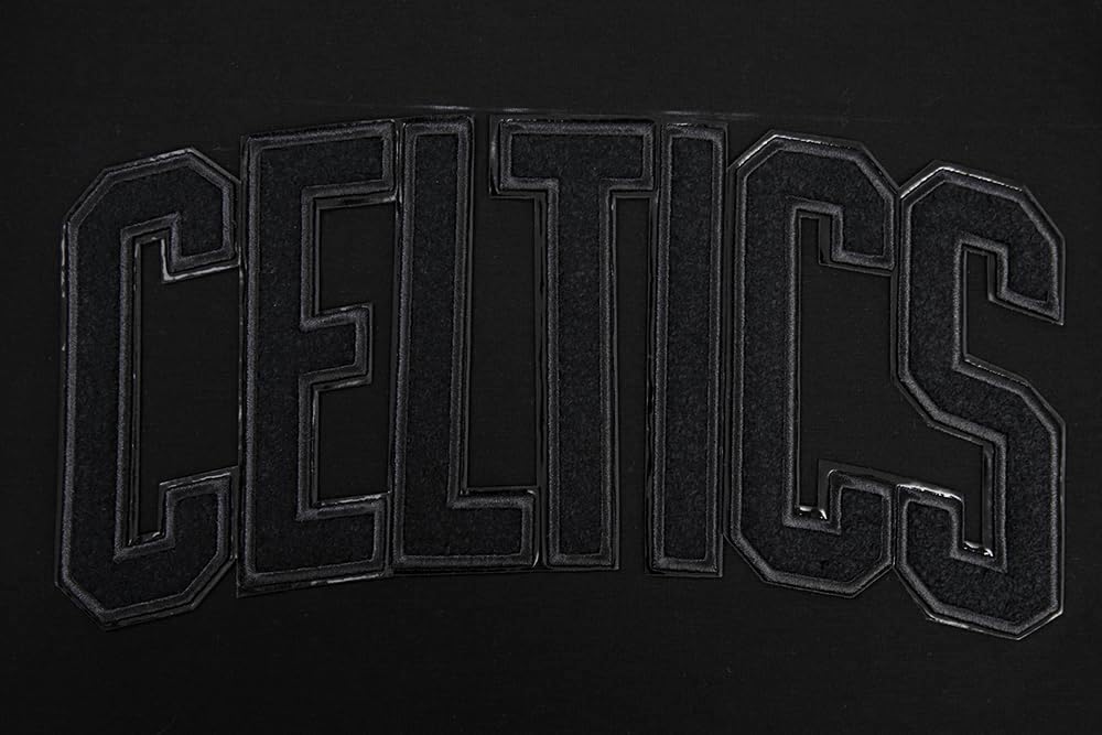Mens NBA Classic Triple Black Cotton Short Sleeve Tee - Image 5