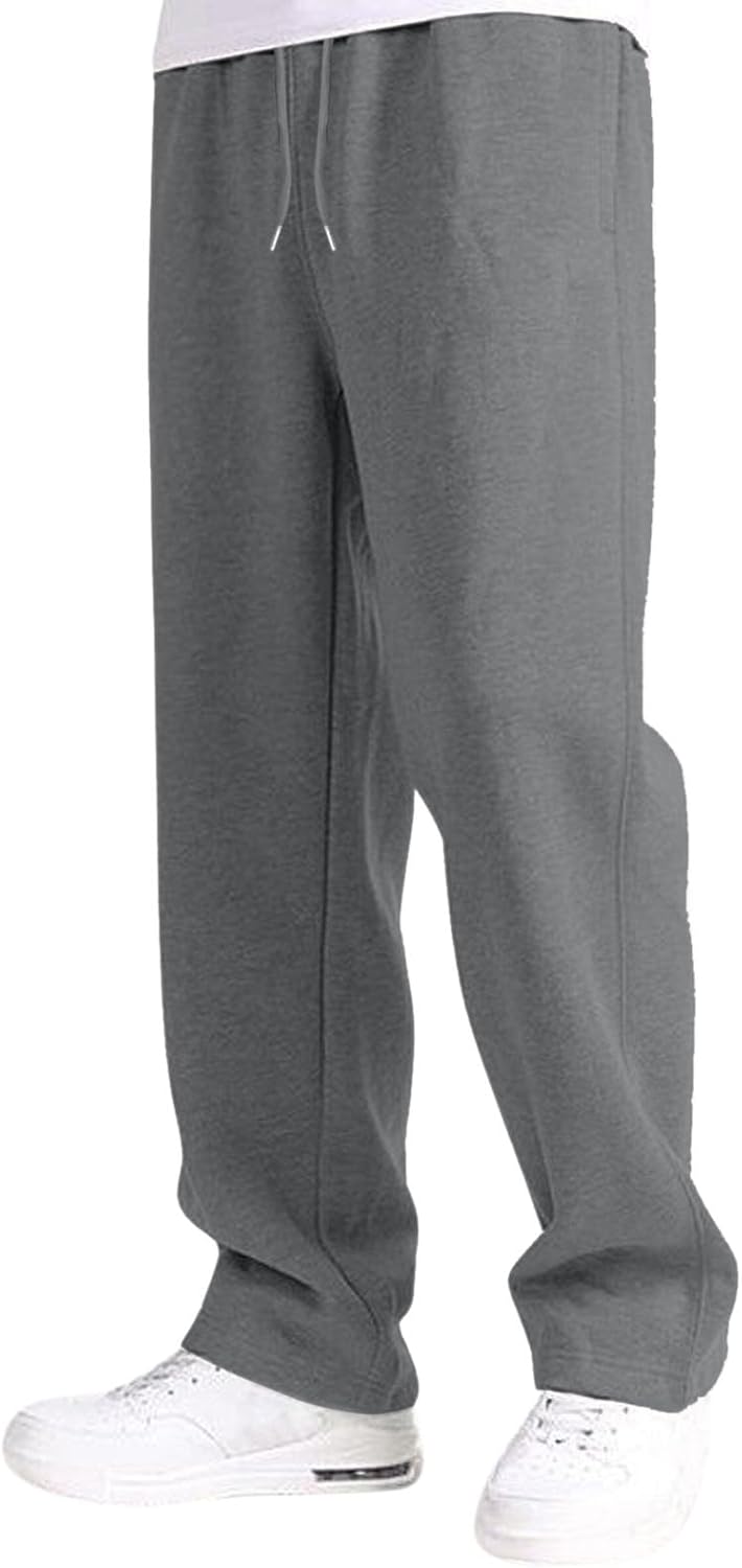 Boy's Fleece Cargo Sweatpants Athletic Basketball Joggers Sweat Pants Drawstring Elastic Waist Open Bottom Pants with Pockets - Image 6