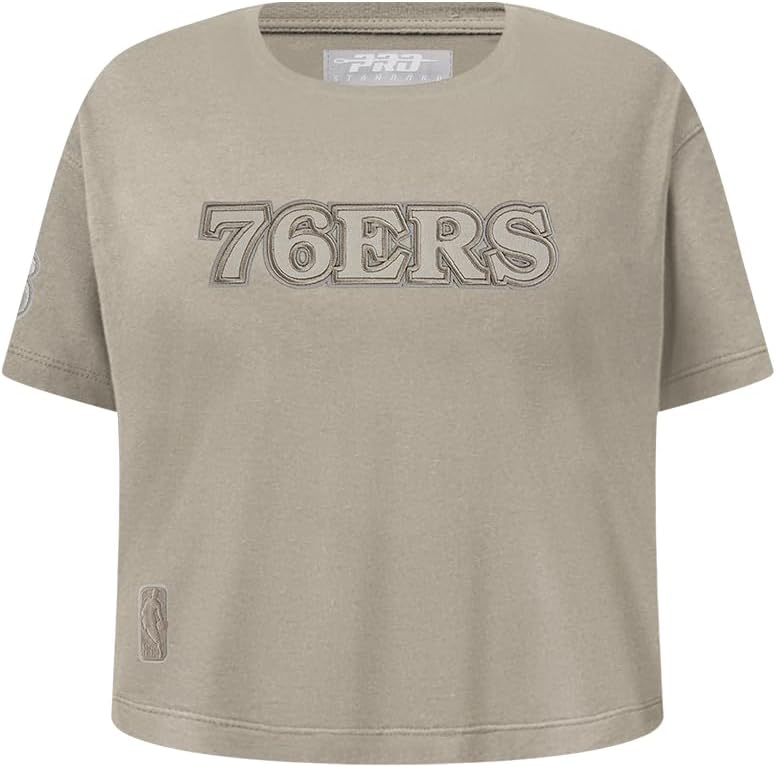 Pro Standard Big Girls NBA Neutral Cotton Short Sleeve Boxy Tee - Image 8