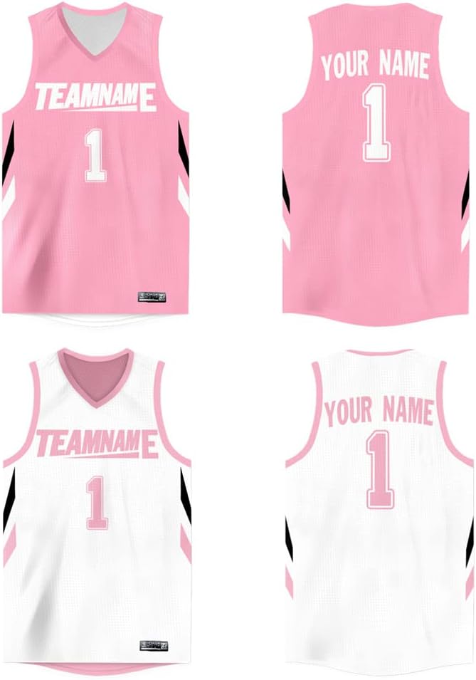 Custom Reversible Basketball Jersey Mesh Performance Uniform Personalized Printed Name Number for Men/Boy - Image 22