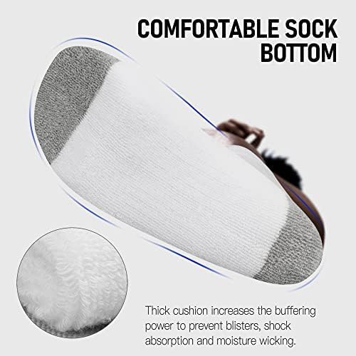 CLOSEMATE Mens Athletic Cushioned Crew Socks 6 Pairs Cotton Breathable for Work Training Sports - Image 4