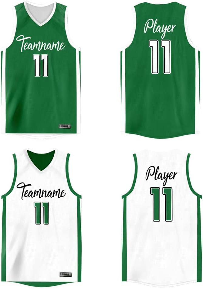 Custom Reversible Basketball Jersey Mesh Performance Uniform Personalized Printed Name Number for Men/Boy - Image 16