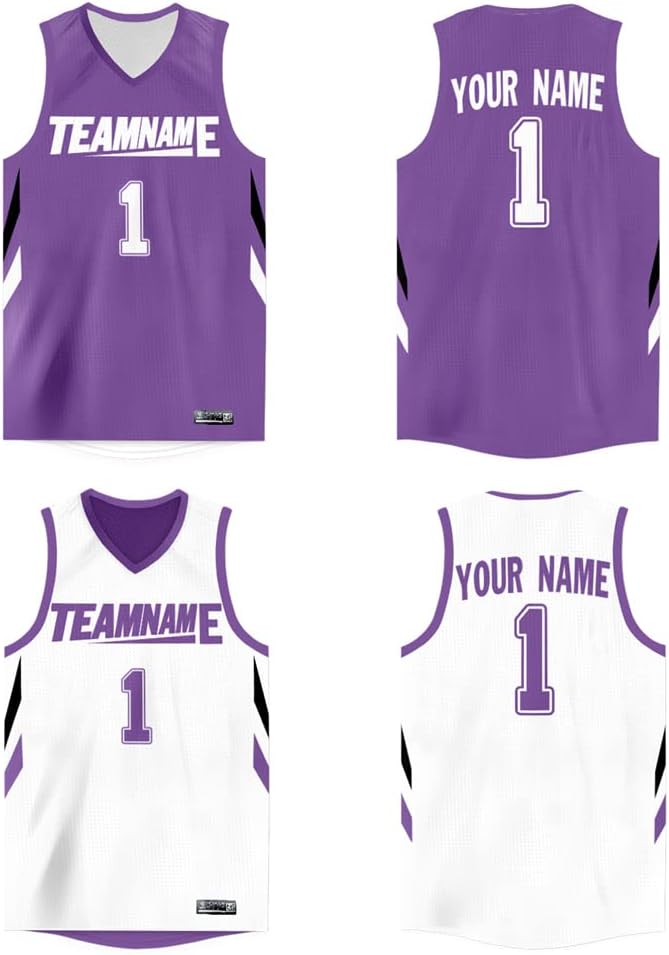 Custom Reversible Basketball Jersey Mesh Performance Uniform Personalized Printed Name Number for Men/Boy - Image 23