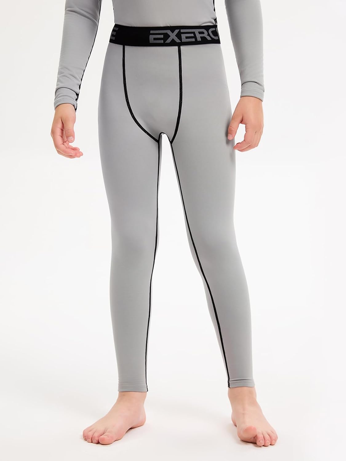 5 Pack Boys' Compression Pants Youth Athletic Tights Quick Dry Base Layer Leggings for Sports Basketball Football - Image 3