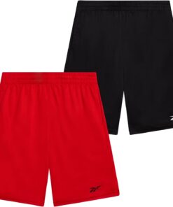 Reebok Boys Basketball Shorts 2 Pack – Mesh Athletic Shorts for Boys, Gym Shorts for Basketball, Running, and Everyday Play