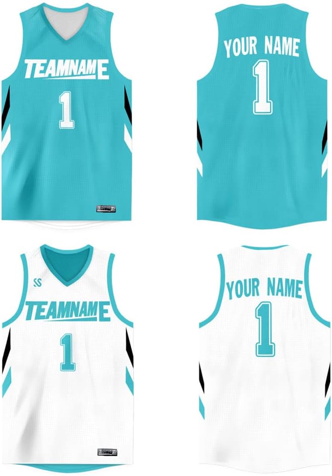 Custom Reversible Basketball Jersey Mesh Performance Uniform Personalized Printed Name Number for Men/Boy - Image 28
