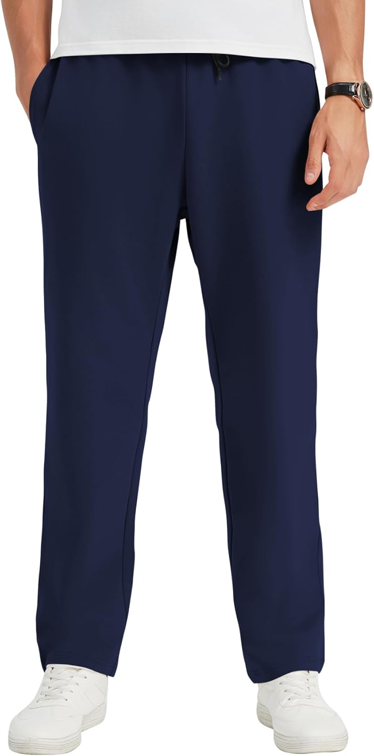 Idtswch 30/32/34/36/38/40 Long Inseam Mens Tall Sweatpants Open Bottom Joggers Athletic Yoga Pants with Pockets - Image 15