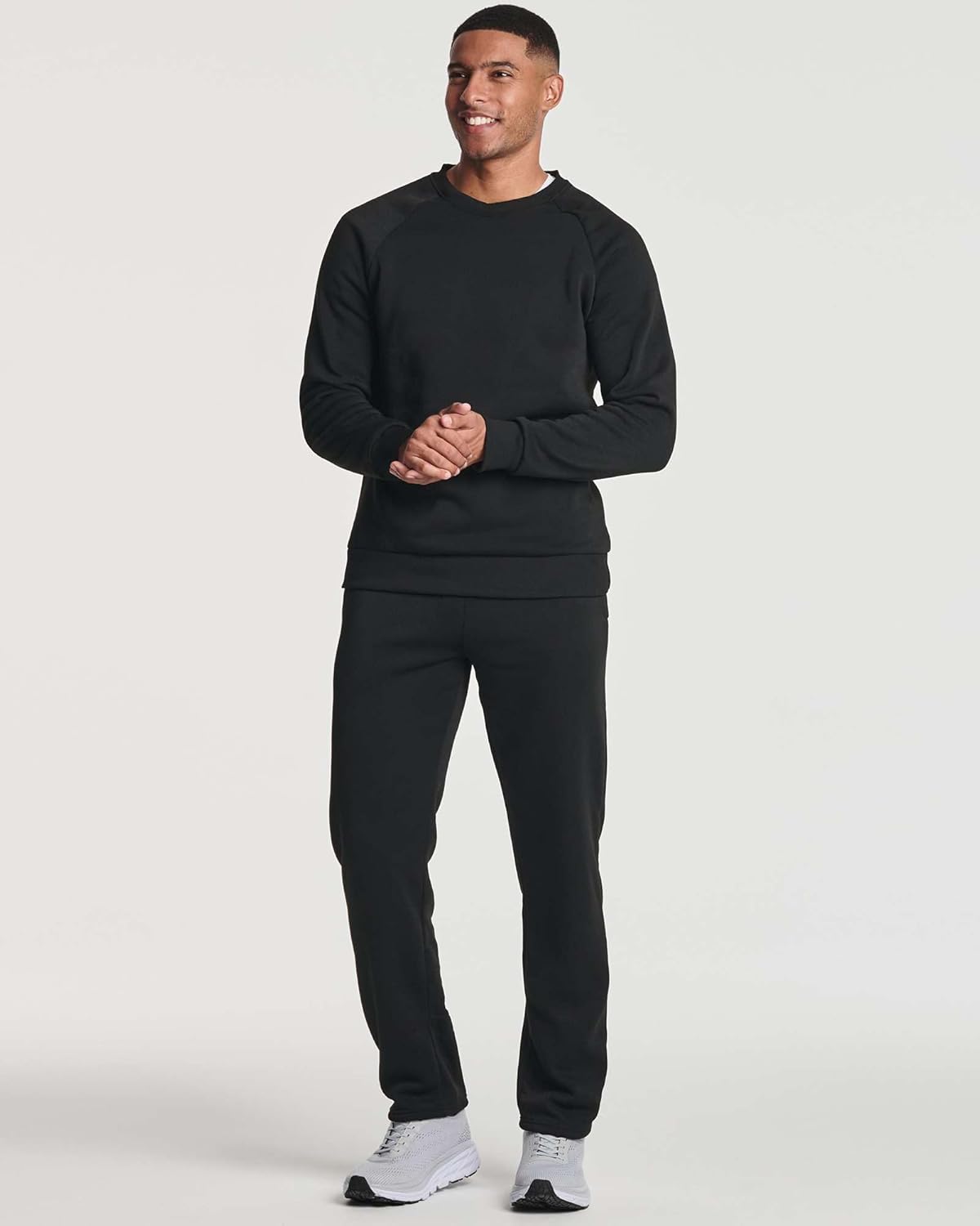 Real Essentials 3 Pack: Men's Tech Fleece Athletic Casual Open Bottom Sweatpants with Pockets (Available in Big & Tall) - Image 6