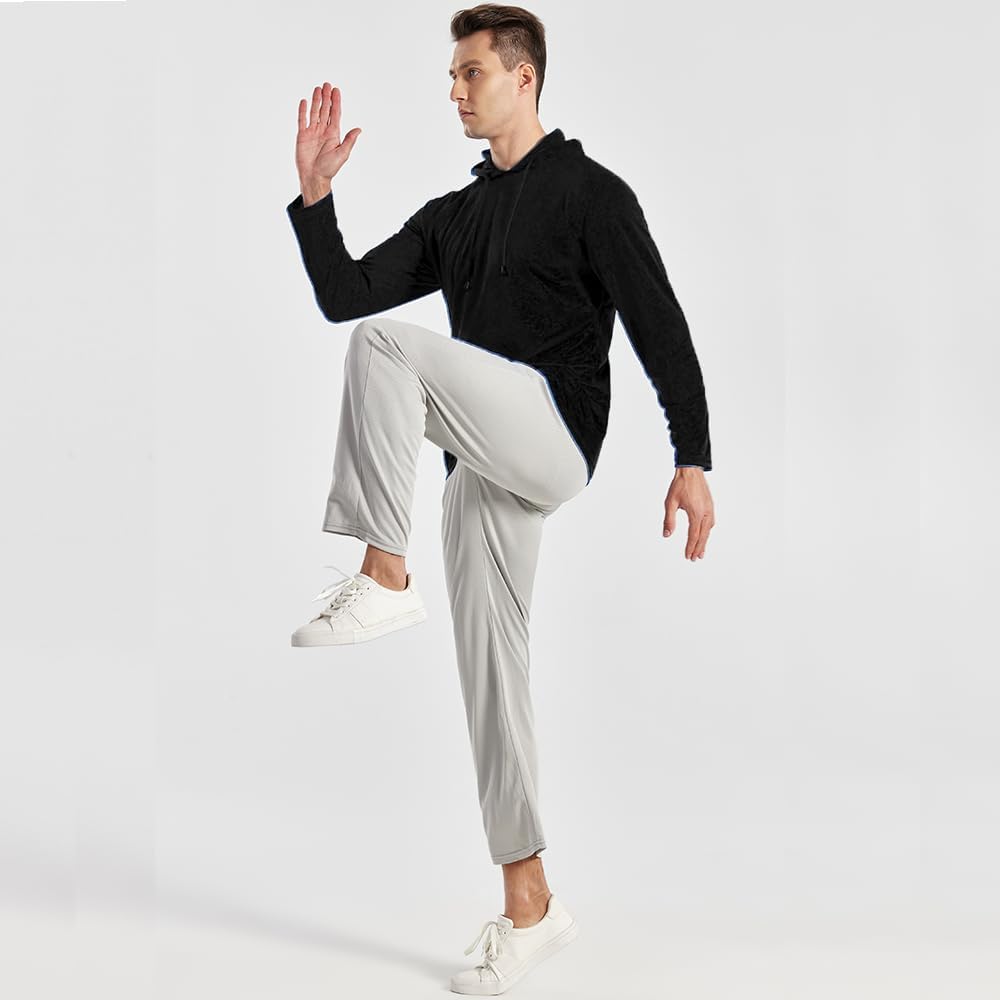 3PC or 5PC Men's Zipper Jogger Pants, Breathable & Flexible Fit, Comfortable for Sports & Casual Wear, Sweatpants for Men - Image 2