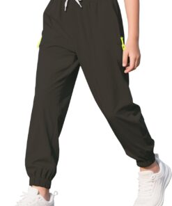 MEILONGER Boys Girls Sweatpants Kids Teenager Jogging Training Pants Elastic Waistband Sports Active Bottoms